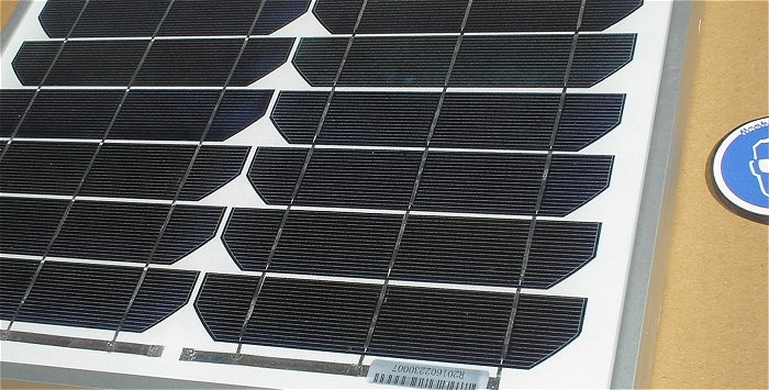 hq2 Solarpanel Solarmodul Solarzelle 30W 30 W Watt für 12V Volt DC 18V 1,67A max
