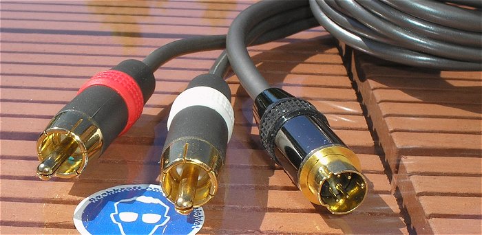 hq3 ca 1,2m Meter Scartkabel HQ S-Video + 2x Cinch RCA Audio IN L R auf Scart Stecker