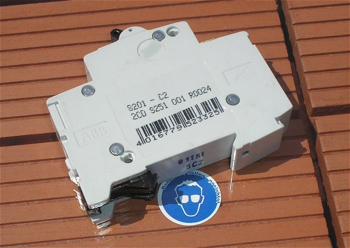 hq1 2x Leitungsschutzschalter LS Automat Sicherung C2 A Ampere ABB S201  EAN 4016779523325