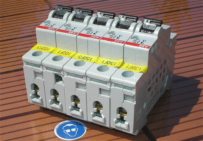 hq1 5x Leitungsschutzschalter LS Automat Sicherung C10 A Ampere ABB S201  EAN 4016779464208
