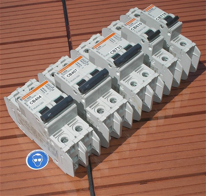 hq 5x Leitungsschutzschalter LS Automat Sicherung Merlin Gerin u.a. C15 C4 C3 C0,5 