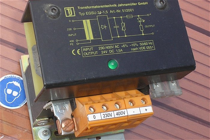 hq4 Transformator Netzteil 230 oder 400V AC auf 24V DC 1,5A Jahnsmüller EGSU 24-1,5