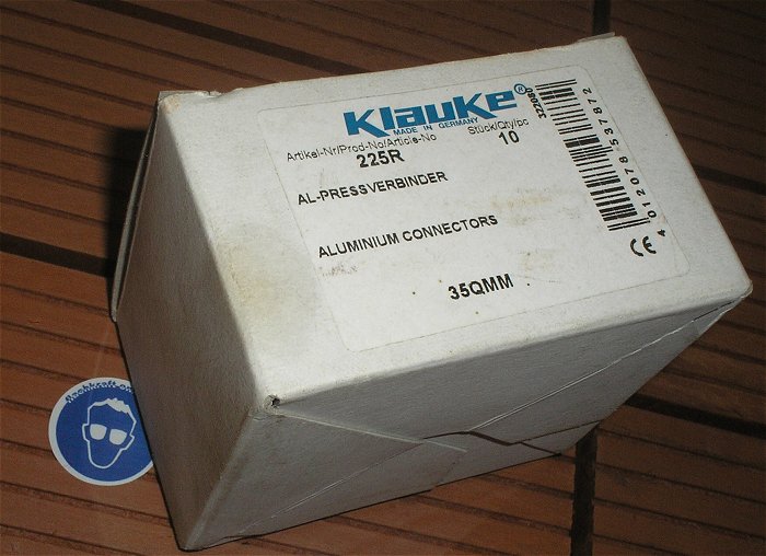 hq3 10x Aluminium Alu Al-Pressverbinder 14-35mm² Klauke 225R EAN 4012078537872