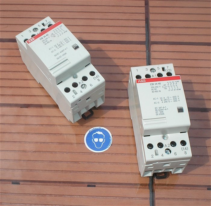 hq 2x Schütz Installatationsschütz 230V Volt AC DC 4S Schließer ABB ESB 24-40