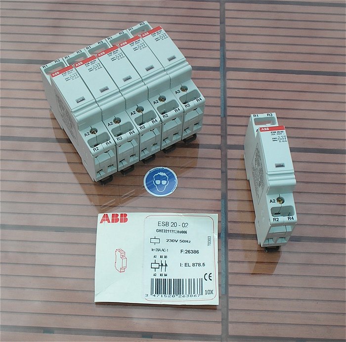 hq Schütz Installatationsschütz 230V Volt AC 2Ö Öffner ABB ESB 20-02 EAN 3471520263867