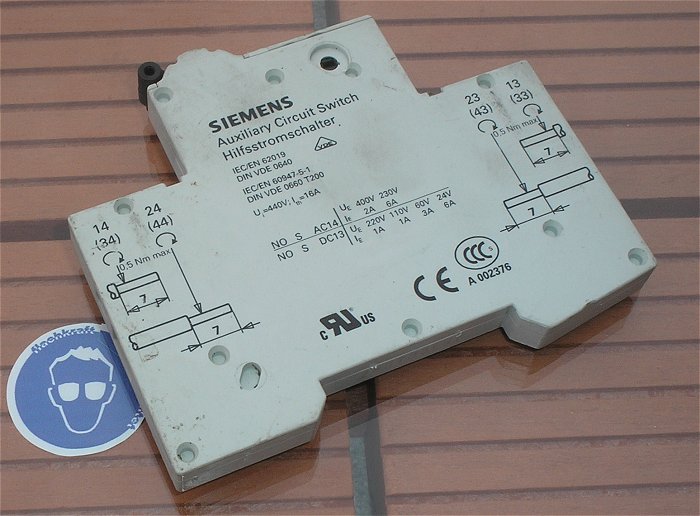hq3 9x Hilfskontakt Hilfsschalter 1S1Ö Schließer Öffner Siemens 5ST3011 AS