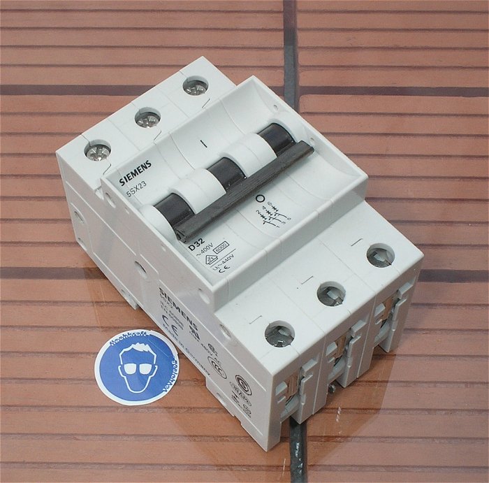 hq Leitungsschutzschalter LS Automat Sicherung D32 A Ampere 3polig Siemens 5SX23