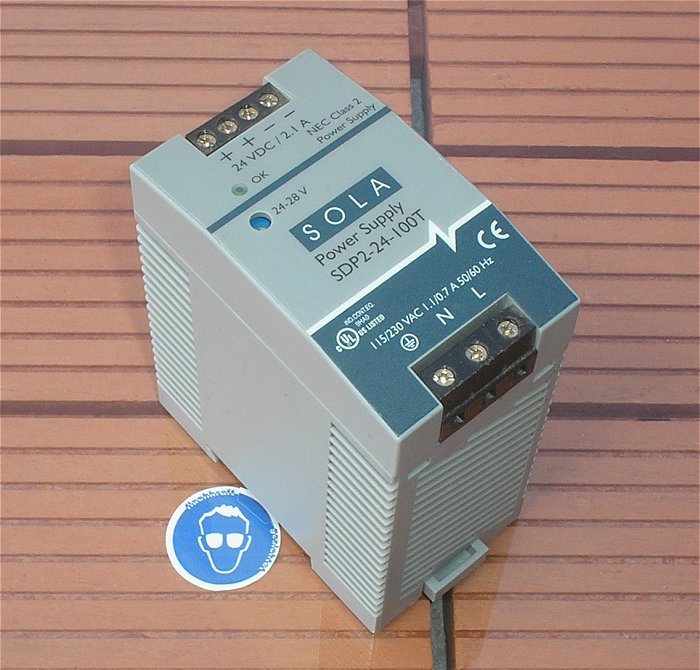 hq Netzteil Schaltnetzteil 230V Volt AC auf 24V DC 2,1A Ampere Sola SDP2-24-100T
