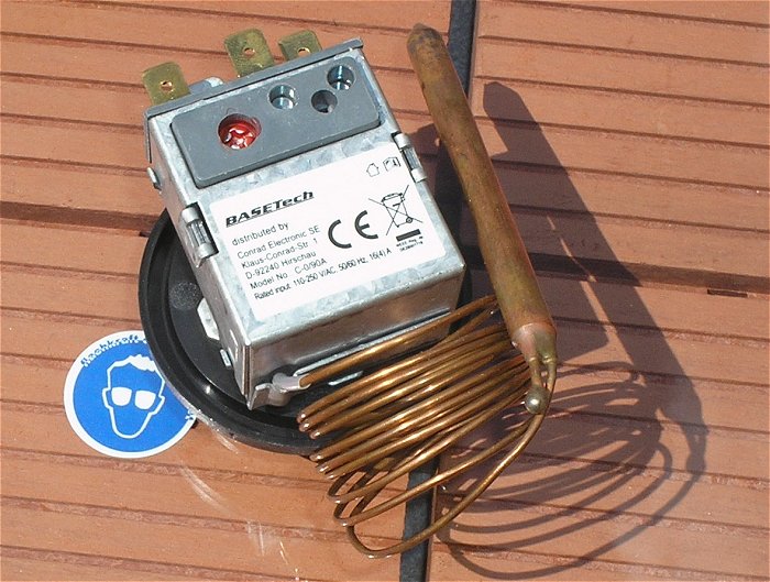 hq1 Thermostat Einbauthermostat 0-90°C 1xUM Basetech 1465106 EAN 4016139090542