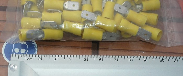 hq1 100x Kabelschuhe Flachstecker 6mm² 6,3x0,8 Weidmüller LIF 6M638 R EAN 4032248410446
