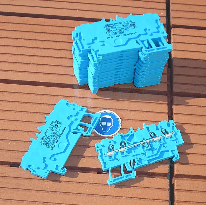 hq 15x Klemmen Reihenklemmen 1mm² blau N Wago TopJob S 2000-1404