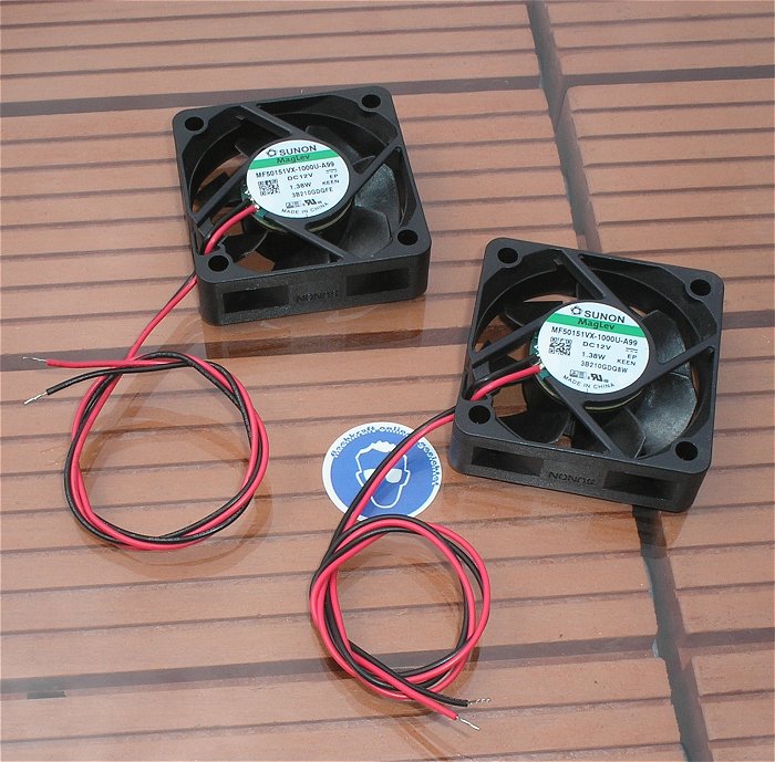 hq 2x Lüfter Ventilator 12V Volt DC 50x15 Sunon Maglev MF50151VX-1000U-A99