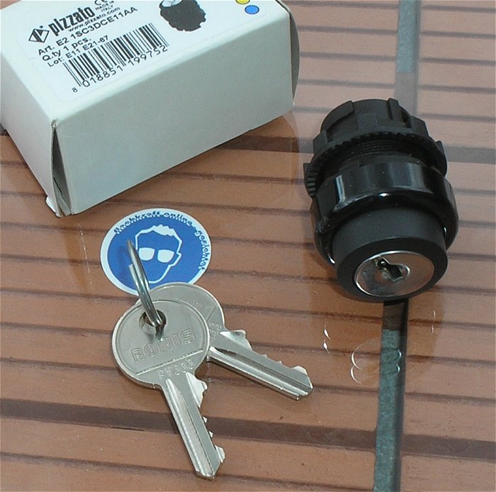 hq Schlüsselschalter-Antrieb mit 2 Ronis PY333 Pizzato E2 1SC3DCE11AA EAN 8018851199752