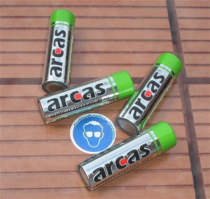 hq 4 Stück Akku Akkumulator Batterien Mignon AA HR6 NIMH 1,2V Volt Arcas 2700mAh