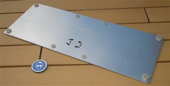 hq1 schwere Platte Standplatte Standfuß für Kunst Figur TV Flachbildschirm silber