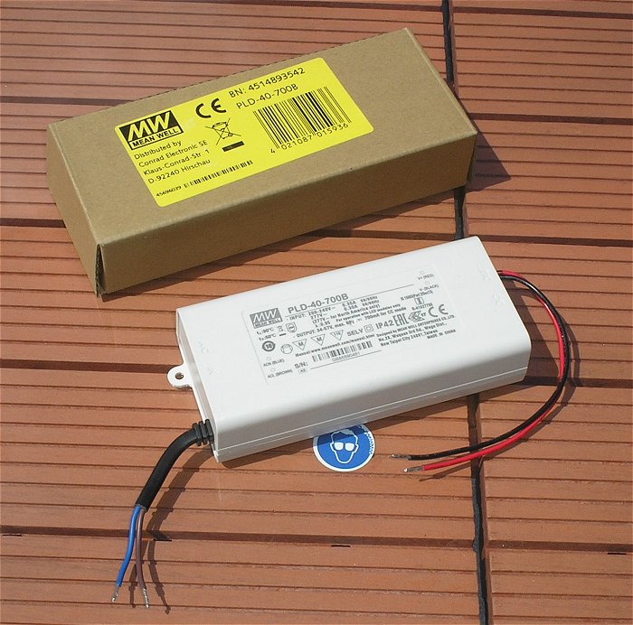 hq LED Netzteil 230V AC auf 34-57V 700mA CC Konstantstrom Mean Well EAN 4021087015936
