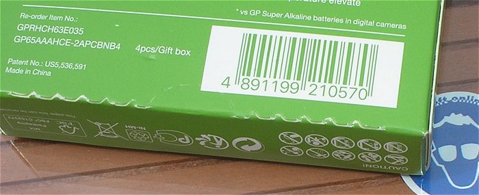 hq1 4 Stück Akku Akkumulator Batterien Micro AAA 650mAh GP Recyko EAN 4891199210570