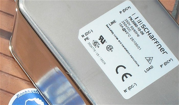 hq2 Netzfilter Entstörfilter Powerline Filter 250V AC DC 10A Schaffner FN 2090-10-06
