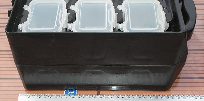 hq2 Sortimentskoffer Sortimentskasten mit 18 Behälter für Gürtel Perel EAN 5410329346478