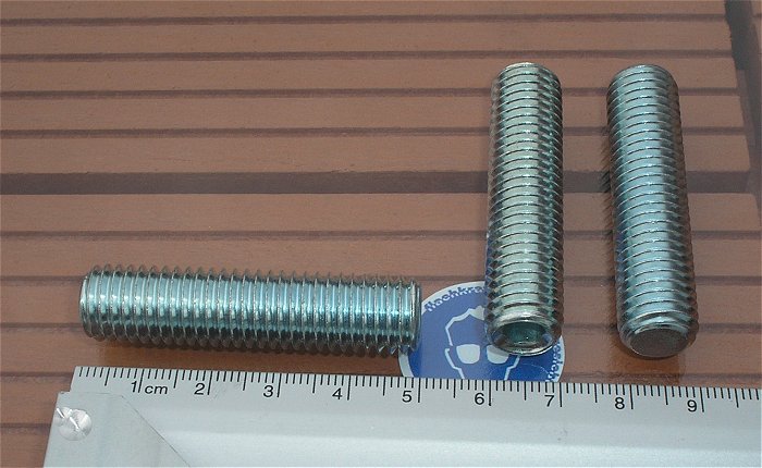 hq1 ca 100x Gewindestifte M12 x 50mm Innensechskant verzinkt Toolcraft EAN 4053199103577