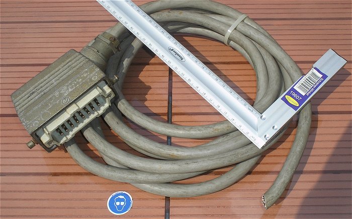 hq1 Steuerleitung Kabel + Last Stecker Steckverbinder Walther 16polig männlich male