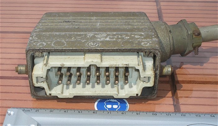 hq2 Steuerleitung Kabel + Last Stecker Steckverbinder Walther 16polig männlich male