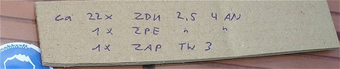 hq1 ca 22x Klemme Reihenklemme beige Weidmüller ZDU2,5 4AN 1x ZPE2,5 4AN 1x ZAP TW3
