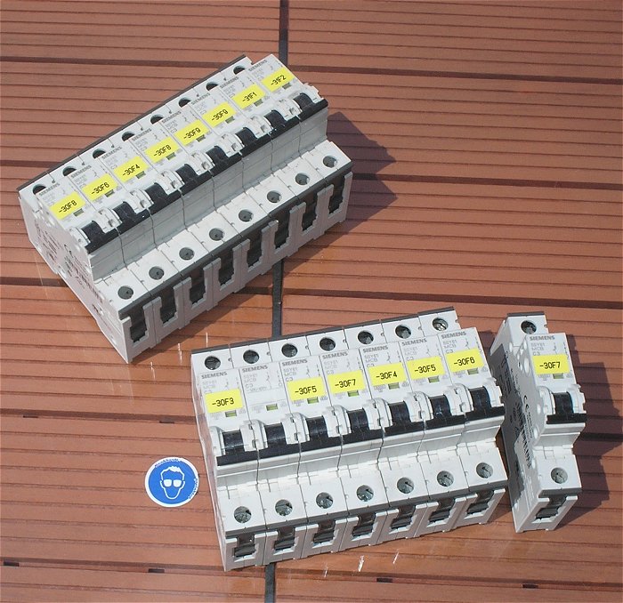 hq 8x Leitungsschutzschalter LSS Automat Sicherung C3 A Ampere 1polig Siemens 5SY61