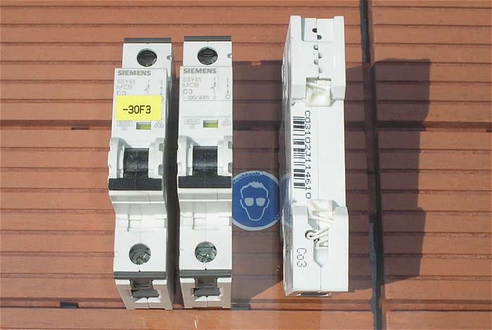 hq1 8x Leitungsschutzschalter LSS Automat Sicherung C3 A Ampere 1polig Siemens 5SY61