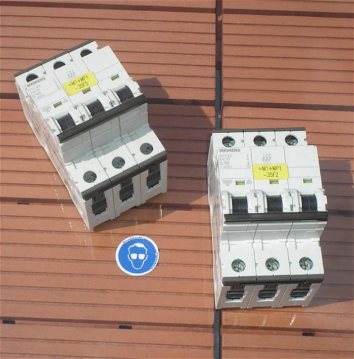 hq Leitungsschutzschalter LSS Automat Sicherung C10 A Ampere 3polig Siemens 5SY43