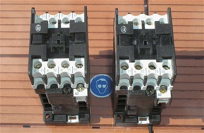 hq1 2x Schütz Leistungsschütz 24V Volt DC 3S1Ö Moeller DIL00M-G-01