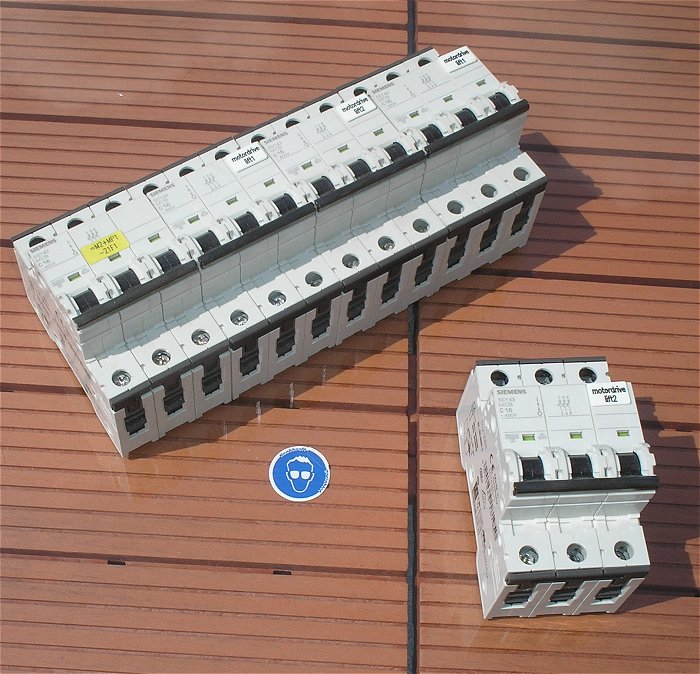 hq Leitungsschutzschalter LS Automat Sicherung C16 A Ampere 3polig Siemens 5SY43