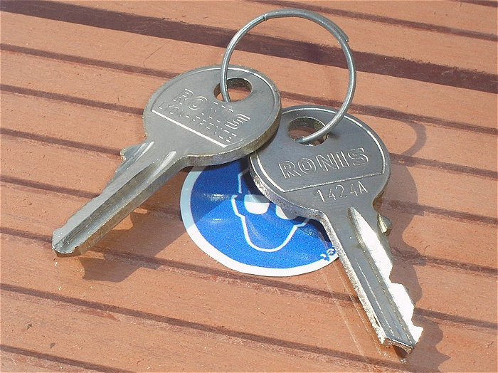 hq1 Schlüsselschalter 1S1Ö Fanal 23E10 23E01 + 2x Schlüssel Lyon France Ronis 1324A