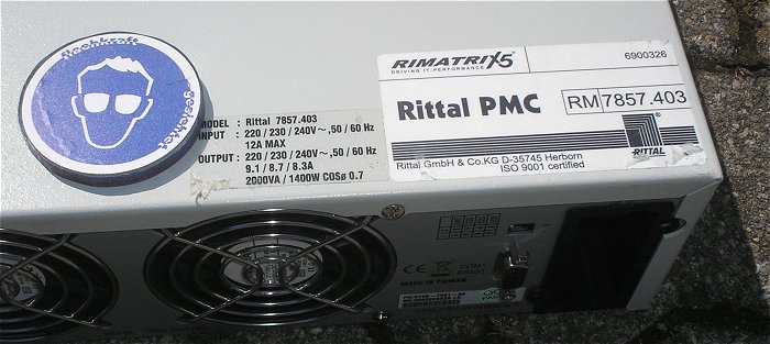 hq6 Stromversorgung Rackgehäuse 19Zoll 2HE Rittal Rimatrix 5 PMC RM7857.403