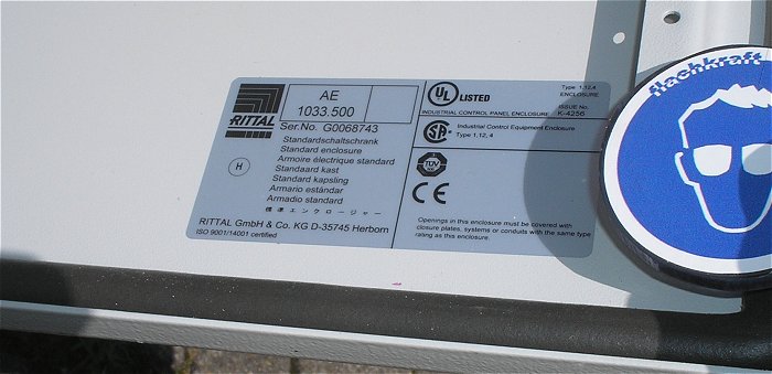 hq6 Schaltschrank Stahl Gehäuse mit Tür ca 30x30x22cm Rittal AE-1033.500