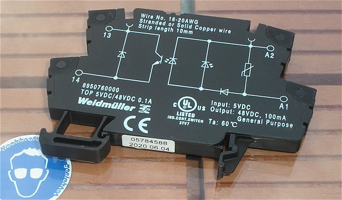 hq3 Optokoppler IN 5V OUT 48V DC 100mA Weidmüller TOP 5VDC 48VDC 0,1A EAN 4032248742134
