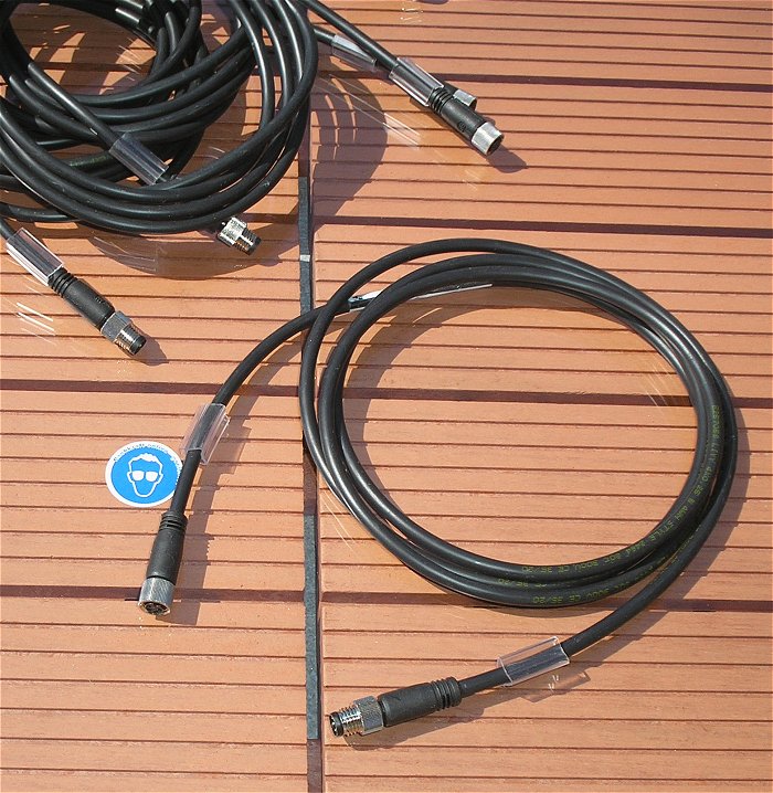 hq 5x Kabel Verlängerungskabel M8 Stecker Buchse 4polig Weidmüller EAN 4032248574704