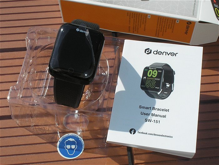 hq1 5x Smartwatch Sportuhr Fitnessuhr USB Bluetooth BT Denver SW-151  EAN 5706751054617