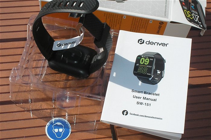 hq2 5x Smartwatch Sportuhr Fitnessuhr USB Bluetooth BT Denver SW-151 EAN 5706751054617