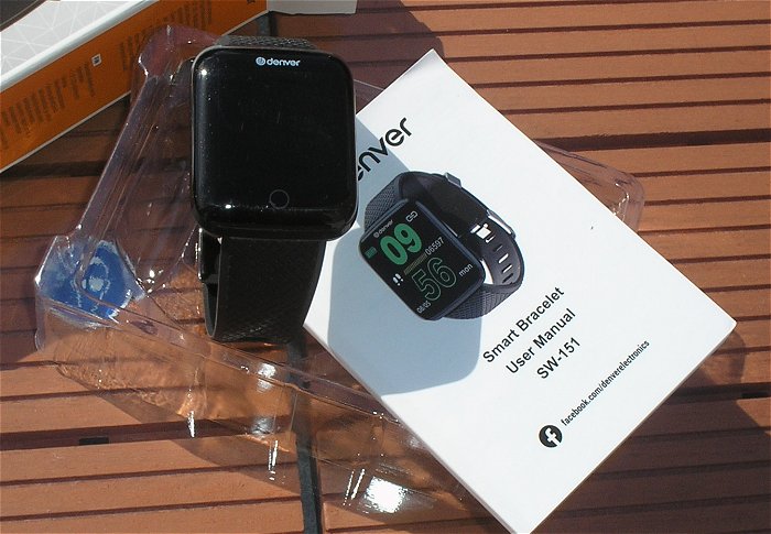 hq5 5x Smartwatch Sportuhr Fitnessuhr USB Bluetooth BT Denver SW-151 EAN 5706751054617
