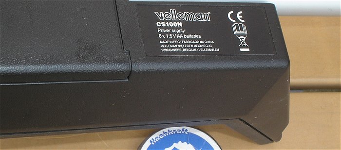 hq4 Metalldetektor analog akustisch Diskriminierung Velleman CS100N EAN 2050004548686