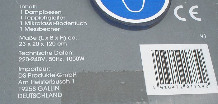 hq3 Dampfbesen Cleanmaxx und Akku Staubsauger Severin 1x HV7144.000 1x Sauber V90 