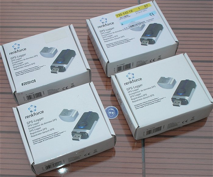hq 4 Stück USB GPS-Datenlogger Aufzeichnung Renkforce GT-730FL-S 373689  EAN 4016138704402