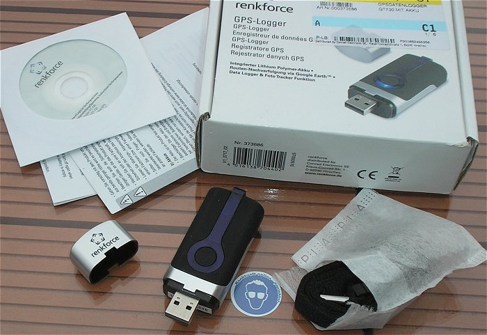 hq1 4 Stück USB GPS-Datenlogger Aufzeichnung Renkforce GT-730FL-S 373689  EAN 4016138704402