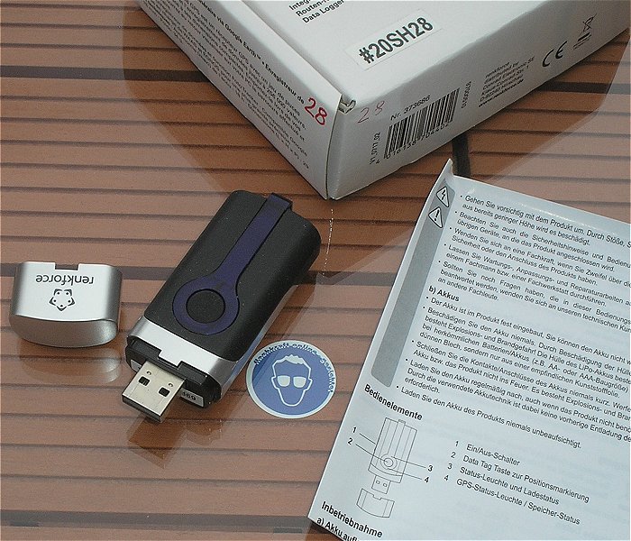 hq3 4 Stück USB GPS-Datenlogger Aufzeichnung Renkforce GT-730FL-S 373689  EAN 4016138704402