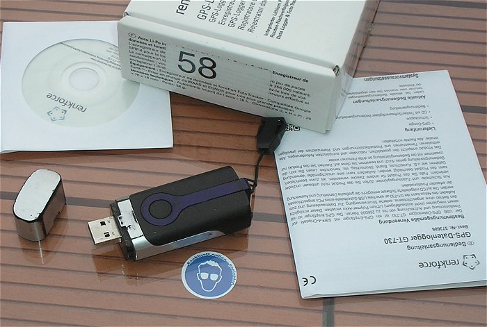 hq5 4 Stück USB GPS-Datenlogger Aufzeichnung Renkforce GT-730FL-S 373689  EAN 4016138704402