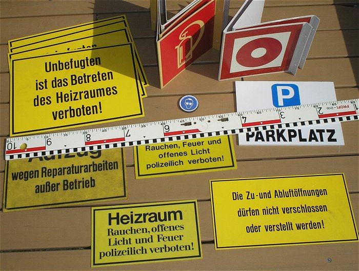 hq6 großer Posten diverse Schilder Aufkleber Warnzeichen Kennzeichen Gebotszeichen 