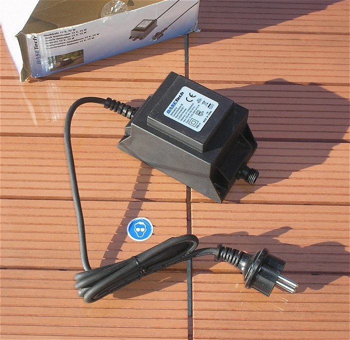 hq Trafo Transformator 230V Volt AC auf 12V AC 6A Ampere 72W 1543972 EAN 4016139187235