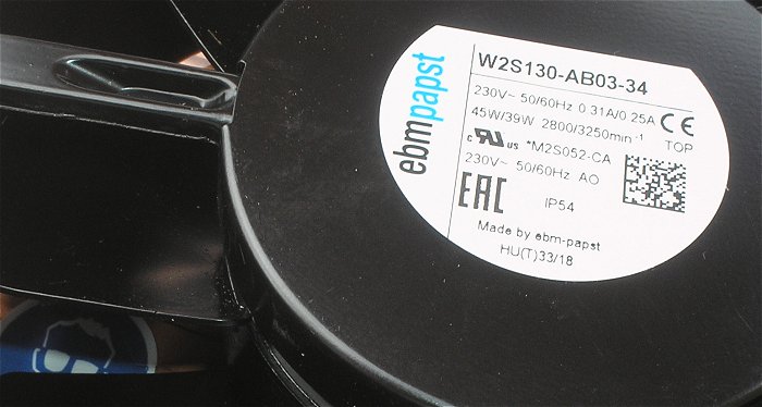 hq3 Lüfter Ventilator ca 170mm 230V Volt AC ebm Papst W2S130-AB03-34