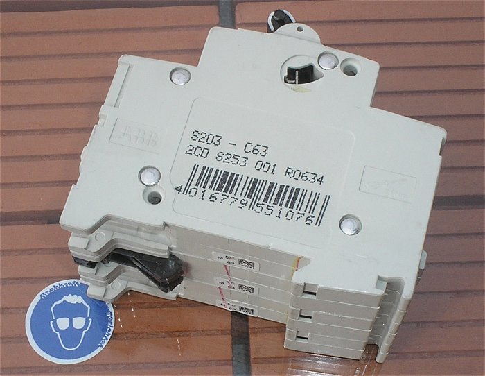 hq2 Leitungsschutzschalter LS Automat Sicherung C63 A Ampere 3polig ABB S203